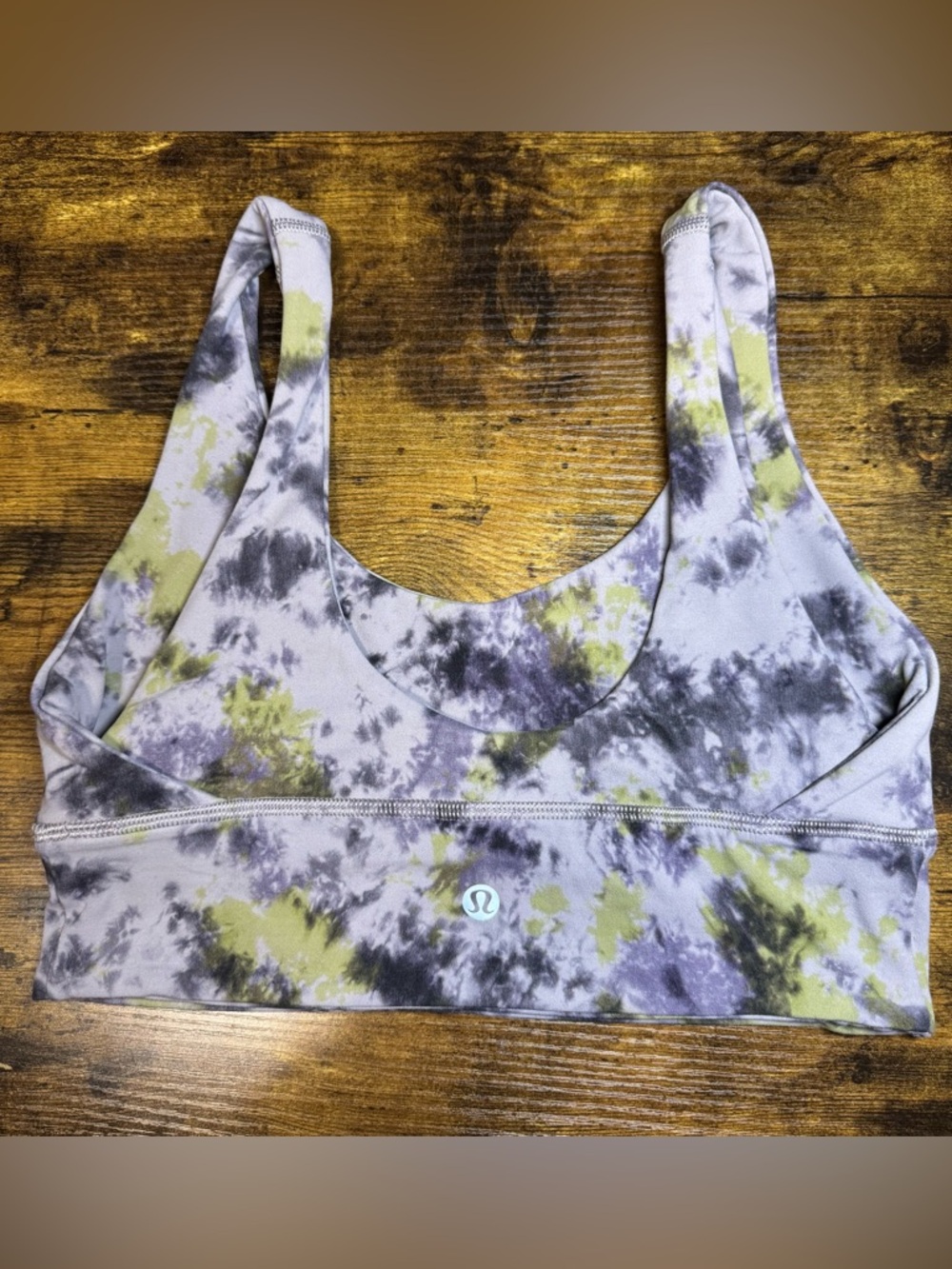 Lululemon Align Reversible Sports Bra Tie Dye Purple Green Size 6 - Picture 3 of 6